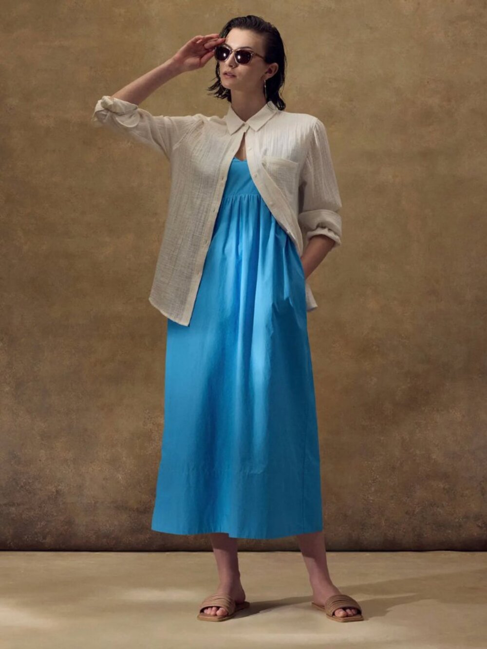 NWOT Quince 100% Organic Cotton Sleeveless Maxi Dress